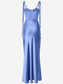 Pinko luźna długa sukienka z frędzlami