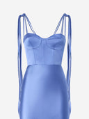 Pinko luźna długa sukienka z frędzlami