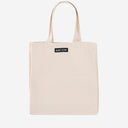 Black Score Cotton Shopping Bag With Print