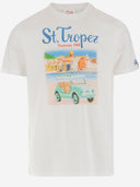 Mc2 Saint Barth Cotton T Shirt With Logo Print
