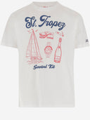Mc2 Saint Barth Cotton T Shirt With Logo Print