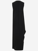 Sport max lange asymmetrische viscose twill jurk