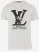 Black Score Cotton T Shirt With Print