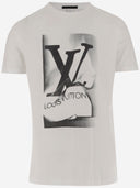 Zwarte score katoenen t -shirt met afdrukken