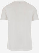 Black Score Cotton T Shirt With Print
