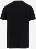 Zwarte score katoenen t -shirt met afdrukken