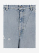 Golden Goose Cotton Short Pants With Lived In Effect