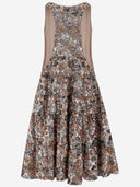 N ° 21 Vestido con patrón floral de paillettes