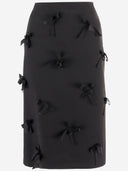 Jil Sander Satin Skirt With Embroidered Bows