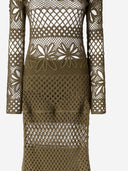 Pinko Long Open Work Crochet Dress
