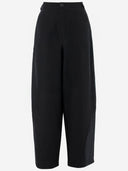 Pantalon de laine de jambe large de pybe noir