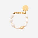 Vanessa Baroni Bracelet Made Of Organic Pearls With Golden Bead