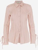 Blumarine zerknitterte Satinhemd