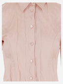 Blumarine zerknitterte Satinhemd