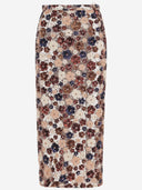 N ° 21 jupe midi avec broderie à paillettes florales