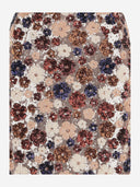 N ° 21 jupe midi avec broderie à paillettes florales