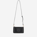 Borsa a tracolla in pelle piatta in pinko