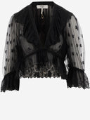 Chloè Top Transparent V Neck