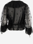 Chloè Top Transparent V Neck