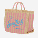 Mc2 Saint Barth Beige Striped Colette Tote Bag