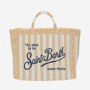Mc2 Saint Barth Beige Striped Colette Tote Bag