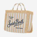 Mc2 Saint Barth Beige Striped Colette Tote Bag