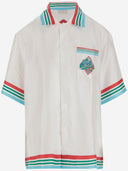 Camisa de seda de Casablanca con estampado gráfico