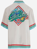 Camisa de seda de Casablanca con estampado gráfico