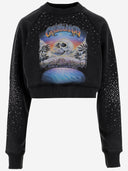 Casablanca kurzes Sweatshirt mit Crystals la Prémonition