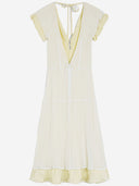 Jil Sander Silk Georgette Ruching Dress