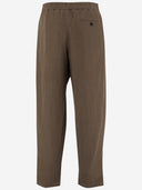 Giorgio Armani Linen Pants With Pleats