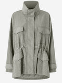 미니 라인톤 효과 스터드가있는 Pinko Technical Parka