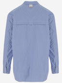 Comme Des Garcons Cotton Shirt With Striped Pattern