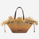 Pinko extra de pagoda en rafia sombreada