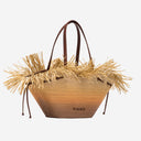 Pinko extra de pagoda en rafia sombreada