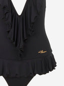 Traje de baño Chloè con cuello en V y volante