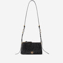 Pinko mini bolso de hombro de bolsa doble con diamantes de imitación