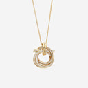 Salvatore Ferragamo Torchon Hooks Pendant Necklace With Crystals
