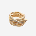 Salvatore Ferragamo Gancini Ring With Crystals 54