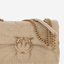 Pinko Raffia Shoulder Bag With Logo