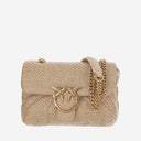 Pinko Raffia Shoulder Bag With Logo