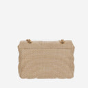 Pinko Raffia Shoulder Bag With Logo