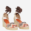 Missoni Espadrilles Zig Zag Pattern con cuneo alto