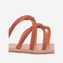 Kima Leather Sandals With Rhinestones
