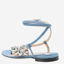 Mach & Mach Cotton And Leather Sandals