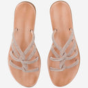 Sandalias de cuero Kima con diamantes de imitación