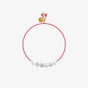 Bracelet de coquille de l'île du sorbet avec des perles de verre