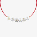 Bracelet de coquille de l'île du sorbet avec des perles de verre