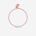 Bracelet de coquille de l'île du sorbet avec des perles de verre