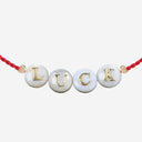 Bracelet de coquille de l'île du sorbet avec des perles de verre
